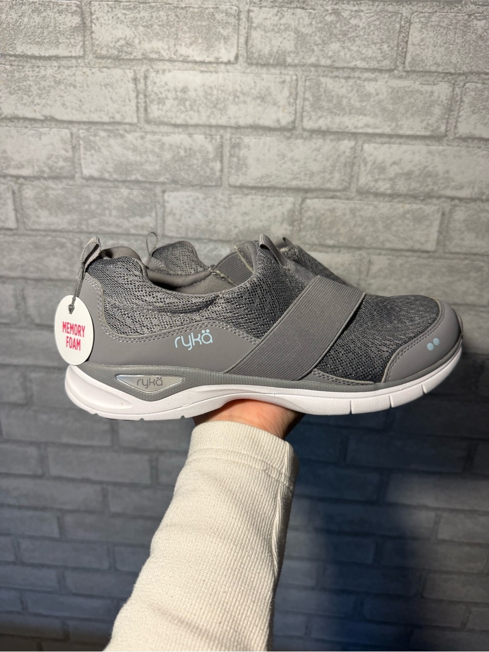 Ryka Gray Slip-On Athletic Walking Shoe